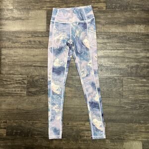 Victoria's Secret Incredible Essential Legging blue-pink marble size 4